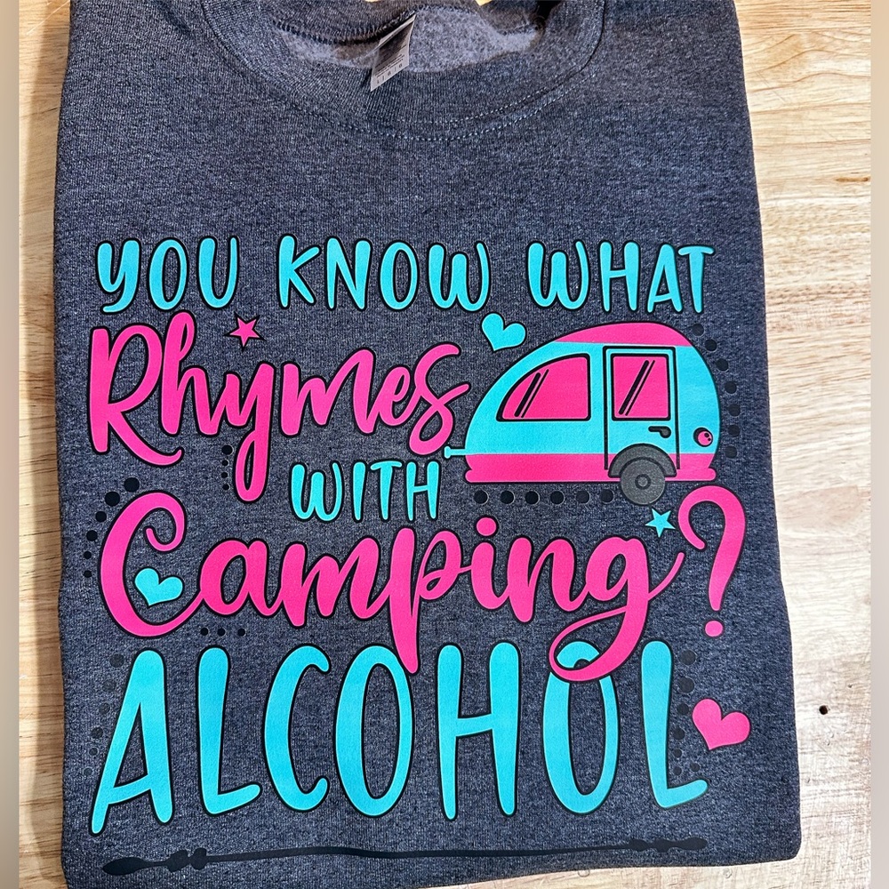 NWOT camping sweatshirt